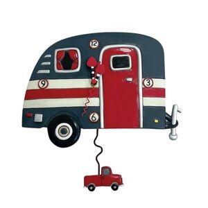 2023 Enesco Allen Designs Camper Life Wall Clock P2150 New in Box NIB RV camping